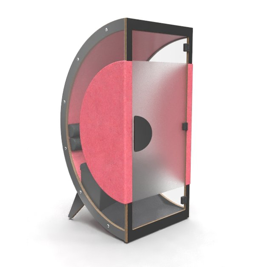 BlockO One pod for a single person with a door