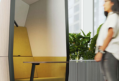 Kabin pods control to set lighting, temperature and other integrated features
