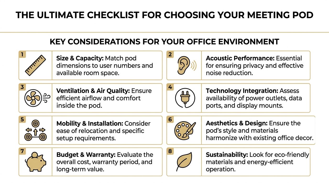 the ultimate checklist for choosing and buying an office pod